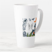 Griezelige feest frame T-shirt Latte Mok (Rechterhoek)