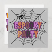 Griezelige Feest Plezier Spinnenweb Kaart (Voorkant / Achterkant)