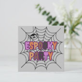 Griezelige Feest Plezier Spinnenweb Kaart (Staand voorkant)