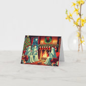 Griezelige Feestdagen Kaart (Gele Bloem)