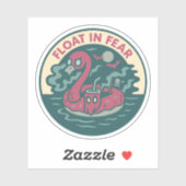 Griezelige Flamingo Piraat Pret Sticker (Vel)