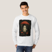 Griezelige Forest Ghost onder druipende paddenstoe T-shirt (Voorkant volledig)