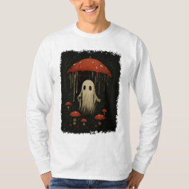 Griezelige Forest Ghost onder druipende paddenstoe T-shirt