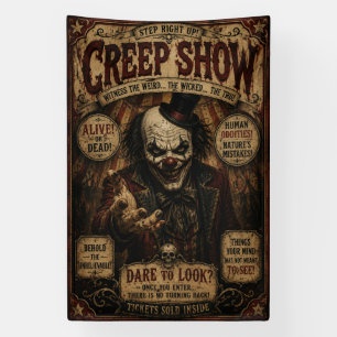 Griezelige Freakshow Reuzenrad Banner