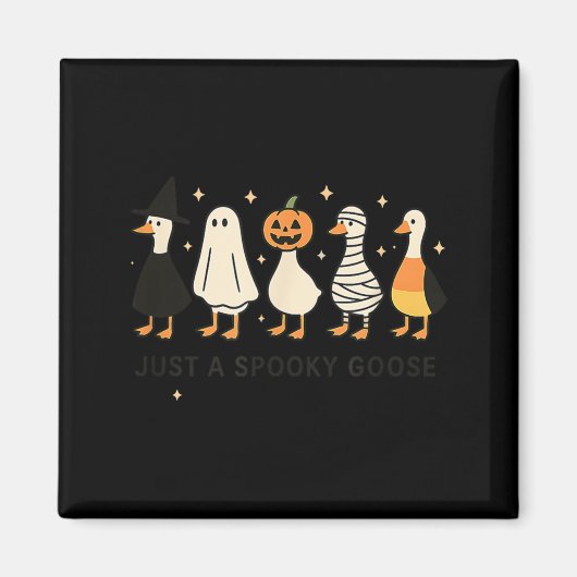Griezelige Gans Halloween Kostuum Magneet (Voorkant)