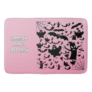 Griezelige Geest Boo Crew Familie Kunst Badmat