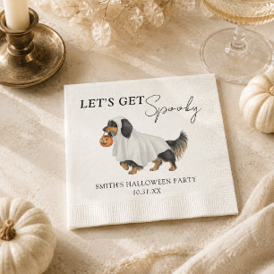 Griezelige Geest Dachshund Halloween Feest Servet