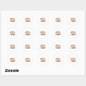 Griezelige Geest Giraffe Halloween Grappige Afrika Ronde Sticker (Vel)