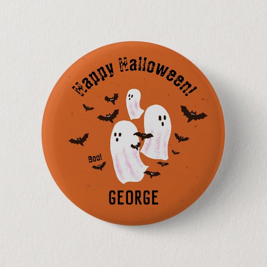 Griezelige Geest Halloween Aangepaste Knop Ronde Button 5,7 Cm (Voorkant)