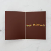 Griezelige Geest Kat Halloween wenskaart Kaart (Binnen)