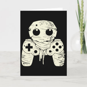 Griezelige Geest Mummie Gaming Controller Hallowee Kaart
