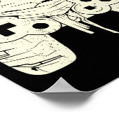 Griezelige Geest Mummie Gaming Controller Hallowee Poster (Hoek)