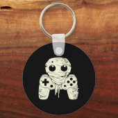 Griezelige Geest Mummie Gaming Controller Hallowee Sleutelhanger (Voorkant)