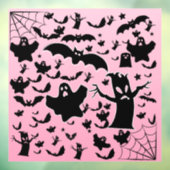 Griezelige Geest Silhouet Raam Kunst Raamsticker (Vel 3)