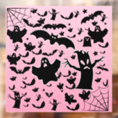 Griezelige Geest Silhouet Raam Kunst Raamsticker (Vel 2)