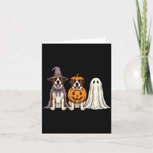 Griezelige Geest Sint Bernard Pompoen Halloween Ho Kaart