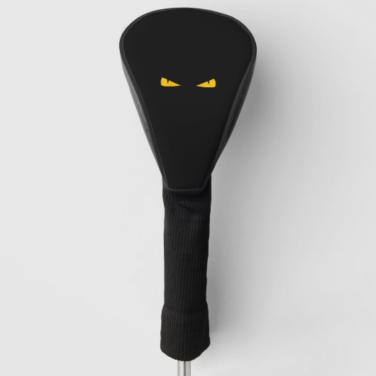 griezelige gele ogen golfheadcover (Voorkant)