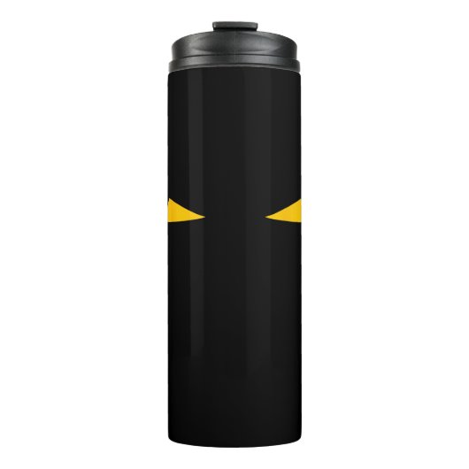 griezelige gele ogen thermosbeker (Voorkant)