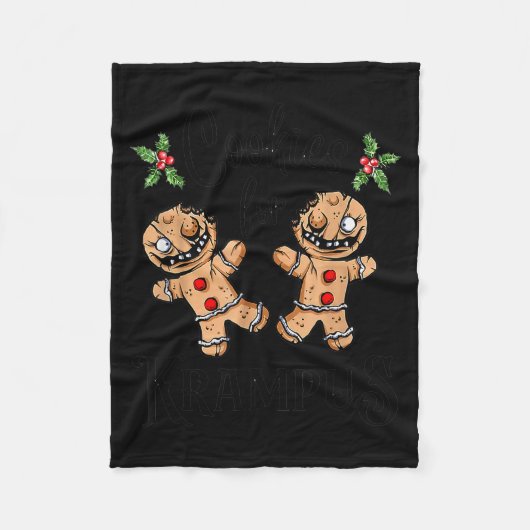Griezelige Gengasthartjes Voor Krampus Kerstmis Go Fleece Deken (Voorkant)
