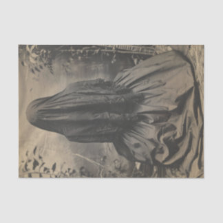  griezelige gesluierde vrouw decoupage tissuepapier