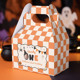 Griezelige Gingham Halloween Verjaardag Favoriet D Bedankdoosjes