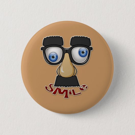 griezelige glimlach ronde button 5,7 cm (Voorkant)