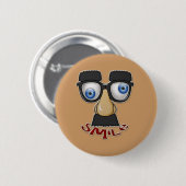 griezelige glimlach ronde button 5,7 cm (Voorkant /achterkant)