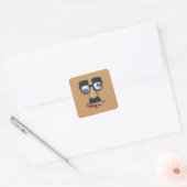 griezelige glimlach vierkante sticker (Envelop)