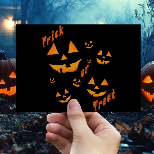 Griezelige Gloed: Jack-O'-Lantern & Snoep of een L Briefkaart