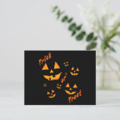 Griezelige Gloed: Jack-O'-Lantern & Snoep of een L Briefkaart (Staand voorkant)