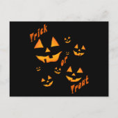 Griezelige Gloed: Jack-O'-Lantern & Snoep of een L Briefkaart (Voorkant)