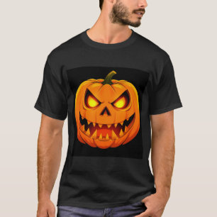 Griezelige gloeiende Halloween pompoen Jack-O'-Lan T-shirt