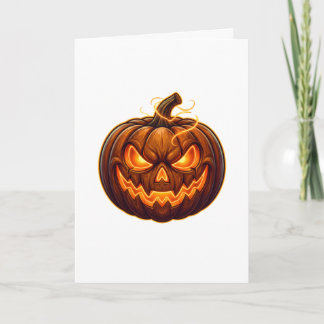 Griezelige Glowende Halloween Jack O Lantern Groet Kaart