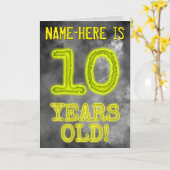 Griezelige Glowing Aura Look "10 JAAR OUD!" + Naam Kaart (Gele Bloem)