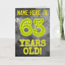Griezelige Glowing Aura Look "63 JAAR OUD!" + Naam
