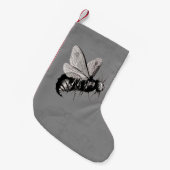 Griezelige Gotische Bij Schedel Vleugels Insect Kleine Kerstsok (Voorkant (Hangend))