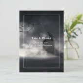 Griezelige gotische bruiloft bedankkaart (Staand voorkant)