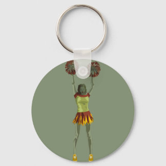 Griezelige gotische cheerleader kunst sleutelhanger