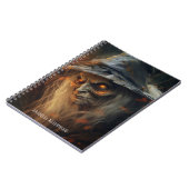 Griezelige, gotische enge heks Halloween horror Notitieboek (Linkerzijde)