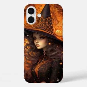 GRIEZELIGE GOTISCHE HALLOWEEN ORANJE TAROTKAART VR iPhone 16 PLUS HOESJE