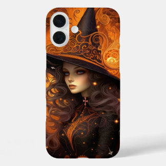 GRIEZELIGE GOTISCHE HALLOWEEN ORANJE TAROTKAART VR iPhone 16 PLUS HOESJE
