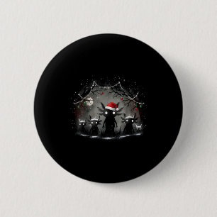 Griezelige gotische kerst Axolotl esthetiek horror Ronde Button 5,7 Cm