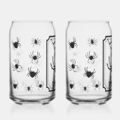 Griezelige Gotische Spinnenweb Drinkware  Blikvorm Glas (Voorkant)