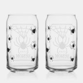 Griezelige Gotische Spinnenweb Drinkware  Blikvorm Glas (Rechts)