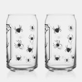 Griezelige Gotische Spinnenweb Drinkware  Blikvorm Glas (Achterkant)