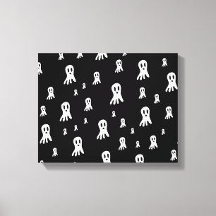 Griezelige gotische spookillustratie canvas afdruk