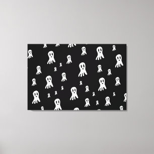 Griezelige gotische spookillustratie canvas afdruk