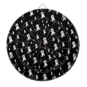 Griezelige gotische spookillustratie dartbord