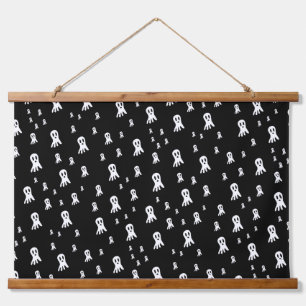 Griezelige gotische spookillustratie hangend wandkleed