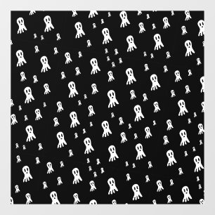 Griezelige gotische spookillustratie raamsticker